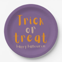 Elegantes Halloween Trick- oder TreatPaper Plate