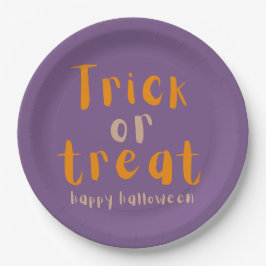 Elegantes Halloween Trick- oder TreatPaper Plate Pappteller