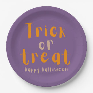 Elegantes Halloween Trick- oder TreatPaper Plate Pappteller