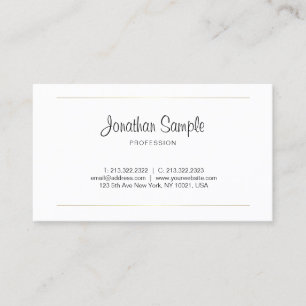 Elegantes handgeschriebenes Script Gold Design Lux Visitenkarte