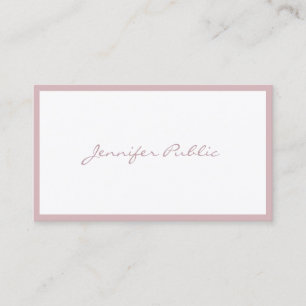 Elegantes handgeschriebenes Script Minimalistisch  Visitenkarte