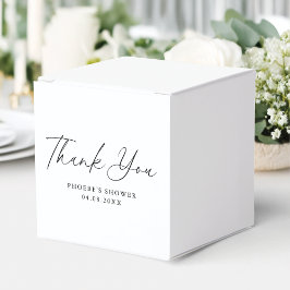 Elegantes handgeschriebenes Skript-Brautparty Squa Geschenkschachtel