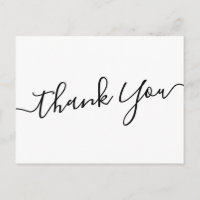 Elegantes handgeschriebenes Skript weiß danke