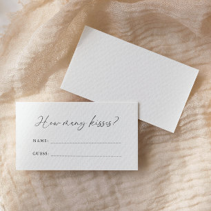 Elegantes handgeschriebenes Skript Wie viele Kisse Begleitkarte