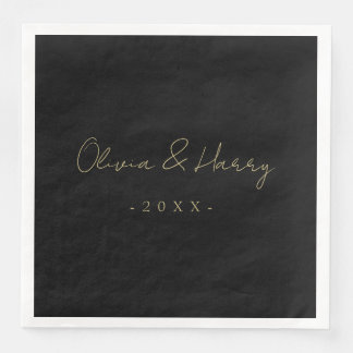 Elegantes handgeschriebenes SkriptWedding Paper Na Serviette