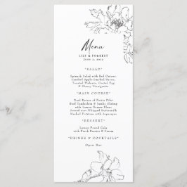 Elegantes, handGezeichnet Menü mit Bleistift Menükarte