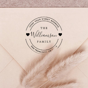 Elegantes Handschrift Herz Gummistempel