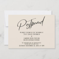Elegantes Handwriting - Hochzeitscremekarte aufges