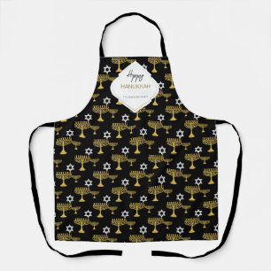 Elegantes Hanukkah Holiday Pattern Gold Schürze