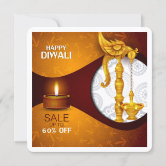 Elegantes Happy Diwali Festival Einladung