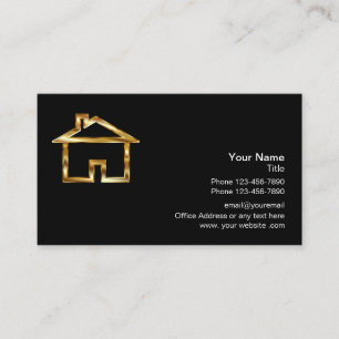 Elegantes Haus-Logo Makler Visitenkarte