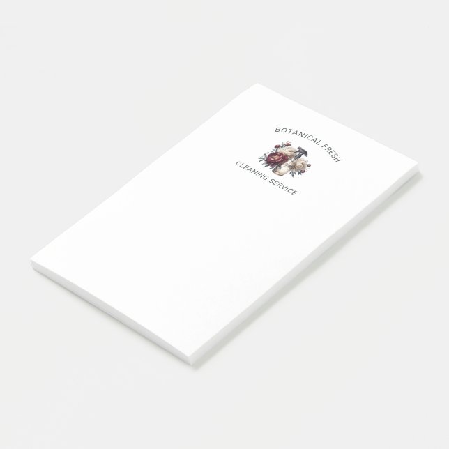 Elegantes Haus Reinigungsservice Blumengeschäft Post-it Klebezettel (angewinkelt)