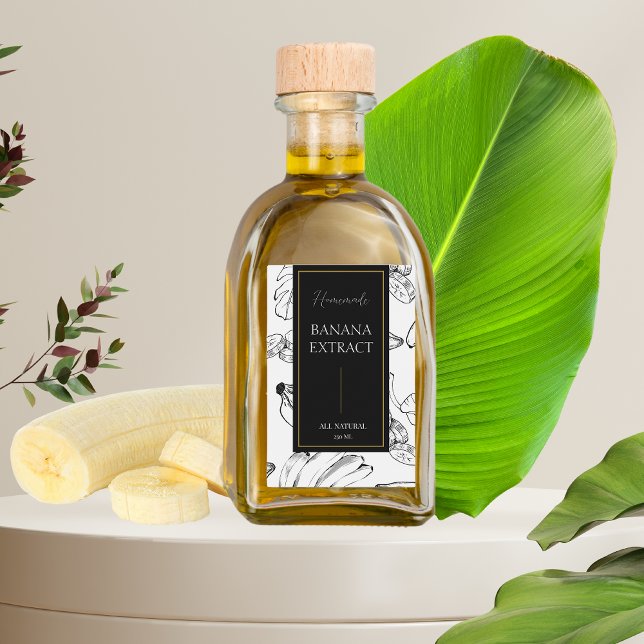 Elegantes, hausgemachtes Bananenextrakt Weinetikett (Von Creator hochgeladen)