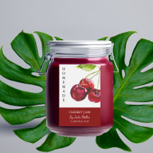 Elegantes hausgemachtes Cherry-Jam-Label