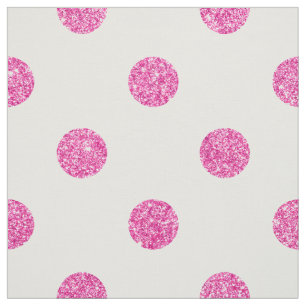 Elegantes heißes Rosa-Glitter-Polka-Punkt-Muster Stoff