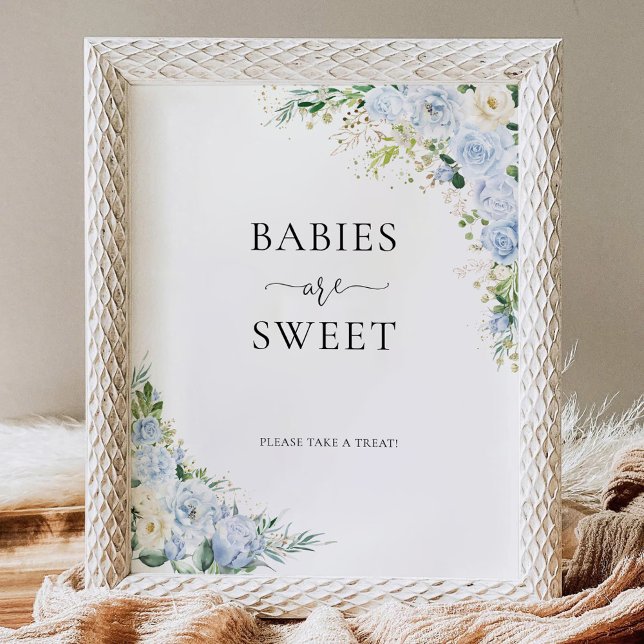 Elegantes Hellblau-Babys Sind Süßes Schild (Von Creator hochgeladen)