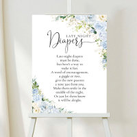 Elegantes Hellblaues Baby-Shower-Plakat