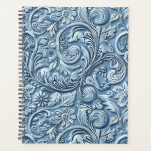 Elegantes, hellblaues gefertigtes Leder