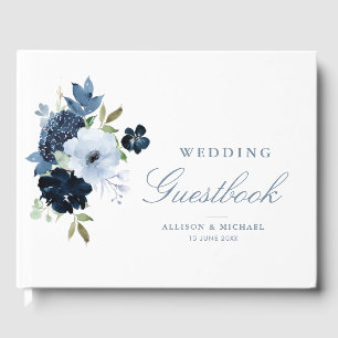 Elegantes hellblaues Hochzeitsguestbook Gästebuch