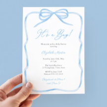 Elegantes, hellblaues Party mit einem Baby-Duschko