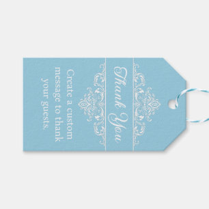 Elegantes hellblaues Quinceañera-Schmetterlings-Ge Geschenkanhänger
