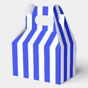 Elegantes Helles Königlich Blaues Streifenmuster Geschenkschachtel