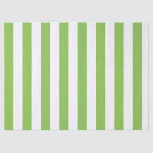Elegantes helles limettengrün-weiß gestreiftes Mus Seidenpapier