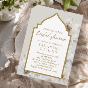 Elegantes helles Magnolia Blume Brautparty Einladung