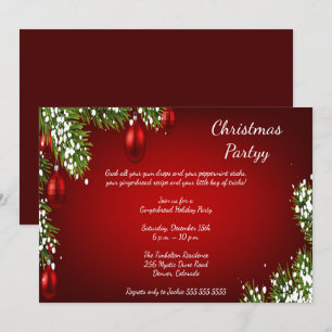 Elegantes helles Weihnachtsfest-Party Einladung