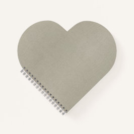 Elegantes, hellgrau-texturiertes Heart-Notebook Notizbuch