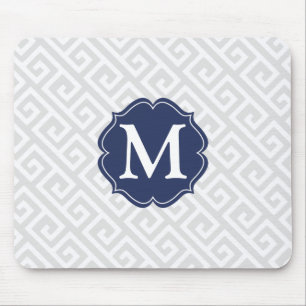 Elegantes hellgraues griechisches mousepad