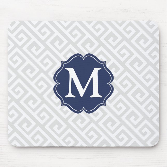 Elegantes hellgraues griechisches mousepad (Vorne)