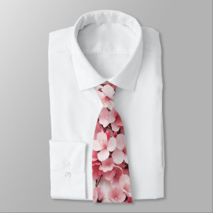 Elegantes hellrosa Kirschblossom Blumenmuster Krawatte