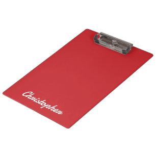 Elegantes Hellrotes Minimalistisches Einzelnes Far Klemmbrett