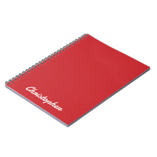 Elegantes Hellrotes Minimalistisches Einzelnes Far Notizblock