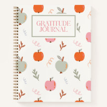 Elegantes Herbst-Äpfel Dankbarkeits-Tagebuch