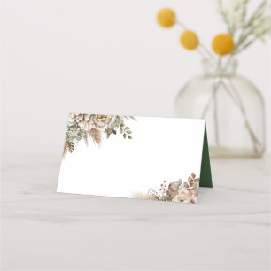 Elegantes Herbst-Blumen-Thanksgiving Platzkarte