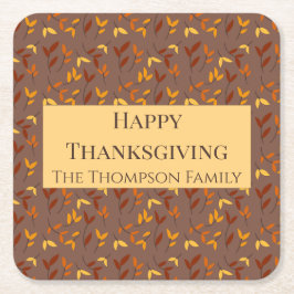 Elegantes Herbstblatt Rechteckiger Pappuntersetzer