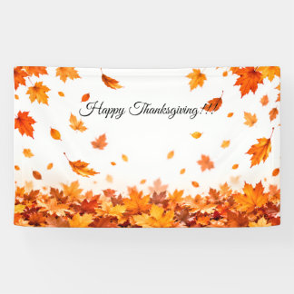 Elegantes Herbstlaub-Frohes-Thanksgiving-Party-Ban Banner