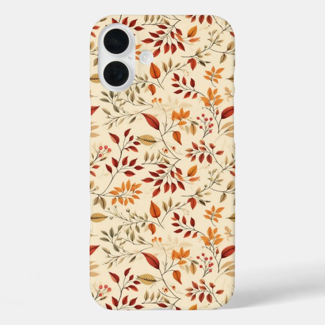 Elegantes herbstliches Blumenmuster Case-Mate iPhone Hülle (Rückseite)
