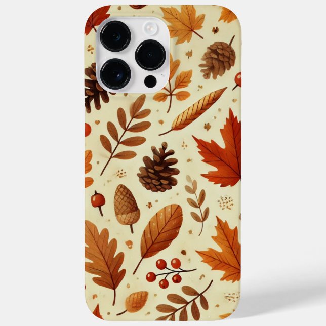 Elegantes Herbstmuster Case-Mate iPhone Hülle (Rückseite)