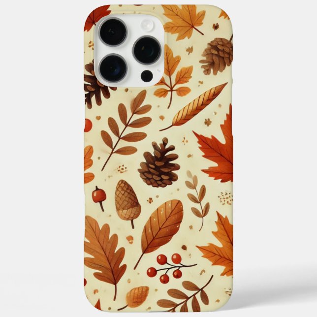 Elegantes Herbstmuster Case-Mate iPhone Hülle (Rückseite)