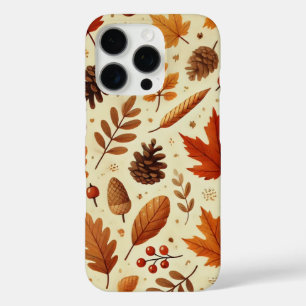 Elegantes Herbstmuster iPhone 16 Pro Hülle