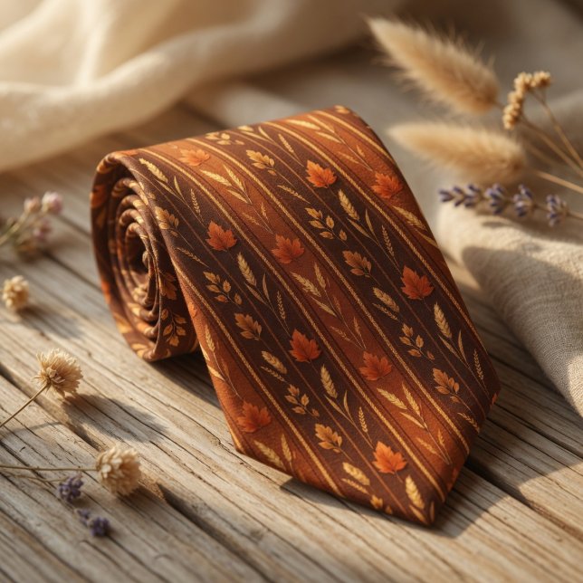 Elegantes Herbststreifenmuster Krawatte (Von Creator hochgeladen)