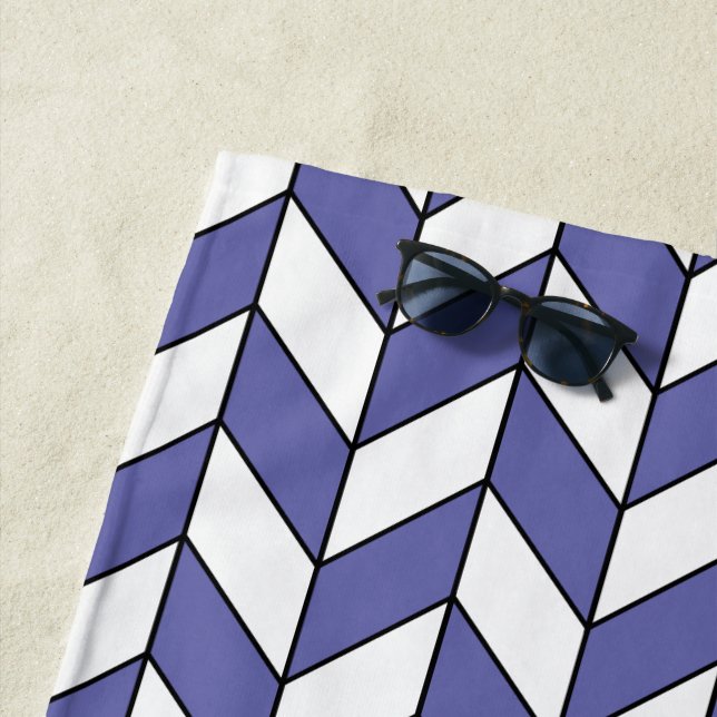 Elegantes Herringbone-Zickzack Muster Strandtuch (Beispiel)