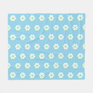 Elegantes Herz Blume Muster Fleecedecke