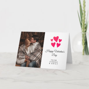 Elegantes Herz Frohen Valentinstag Foto Karte