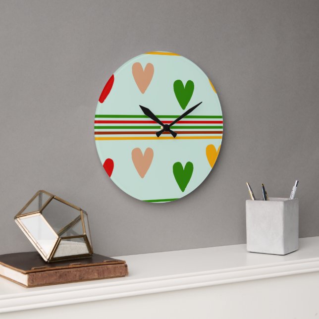 Elegantes Herz Große Wanduhr (Büro)