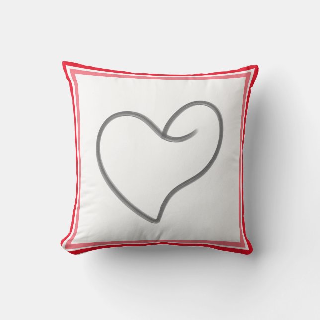 Elegantes Herzform-Design Kissen (Vorderseite)