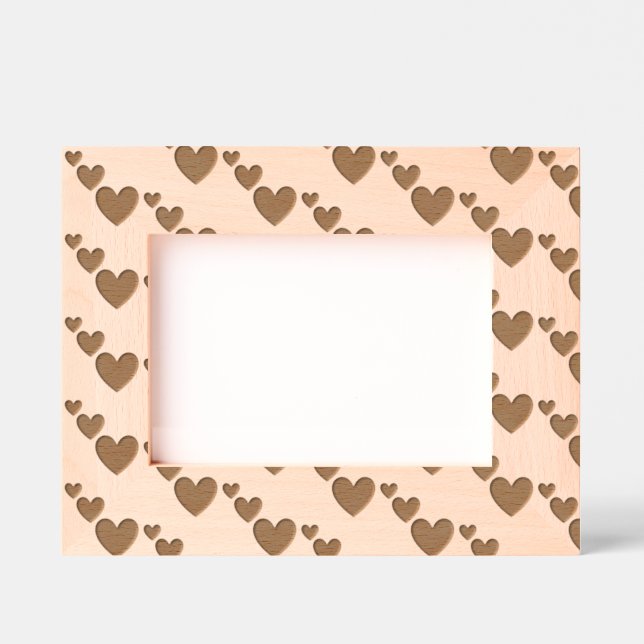 Elegantes Herzmuster in modernem, einfachem Muster Geätzte Rahmen (Vorderseite)